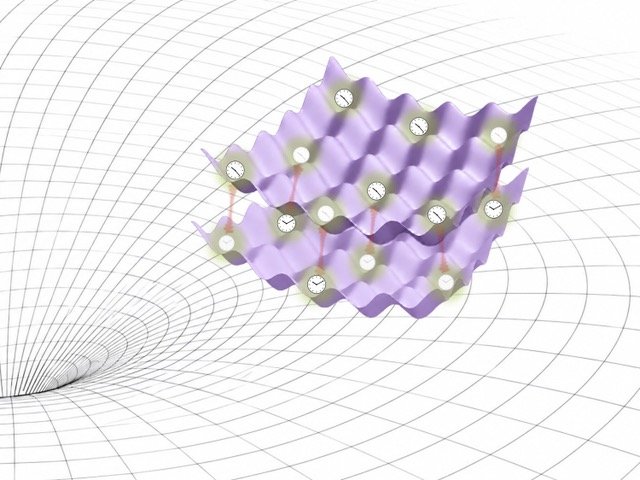 Illustration of an optical lattice clock